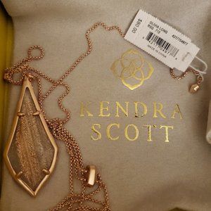 NWT Kendra Scott Olivia Long Pendant RSG Dusted